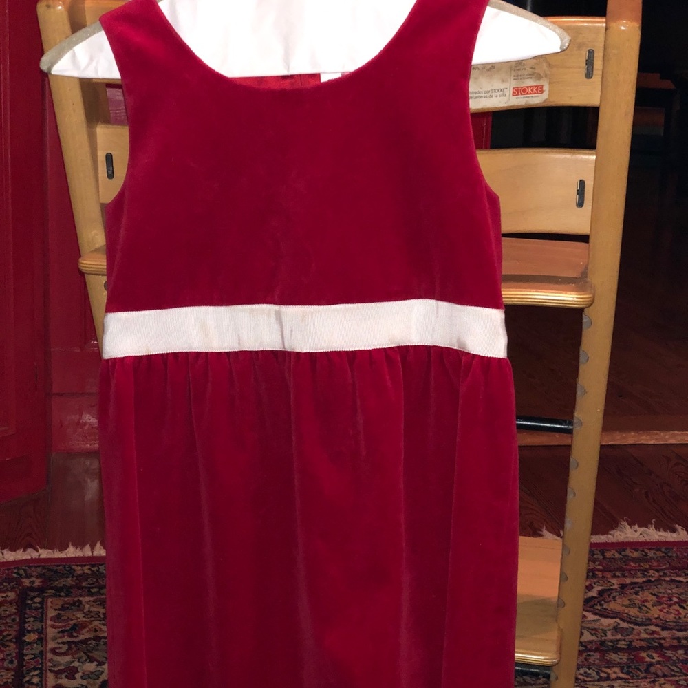 Vineyard Vines Girls Size 10 Red Velvet Dress